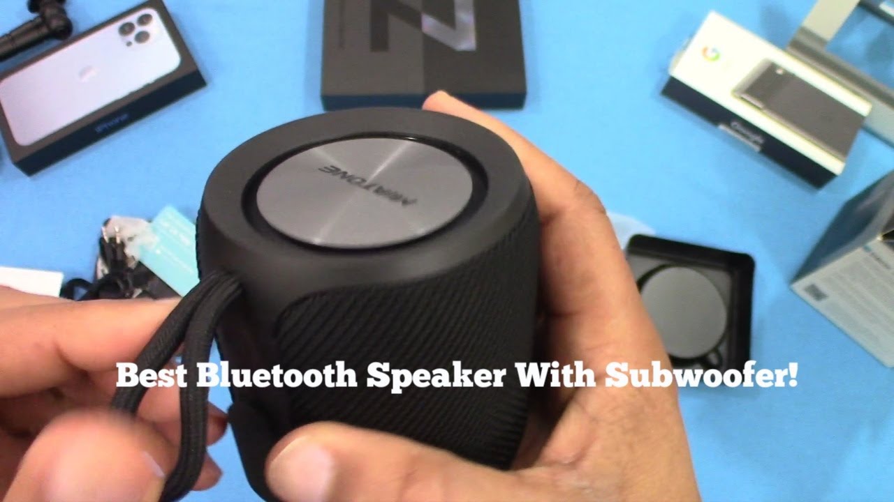 Portable Bluetooth Speaker, Wireless IP67 Waterproof Outdoor Speaker with Subwoofer!