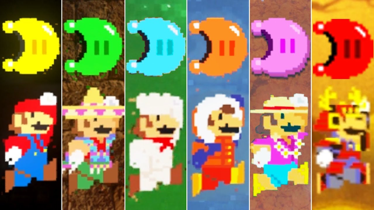 Super Mario Odyssey - All 8-Bit Warp Pipes & Power Moons