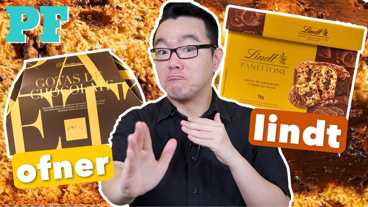 Panetone OFNER vs. LINDT: Qual é MELHOR?!?! Gotas de Chocolate versus Creme de Avelã