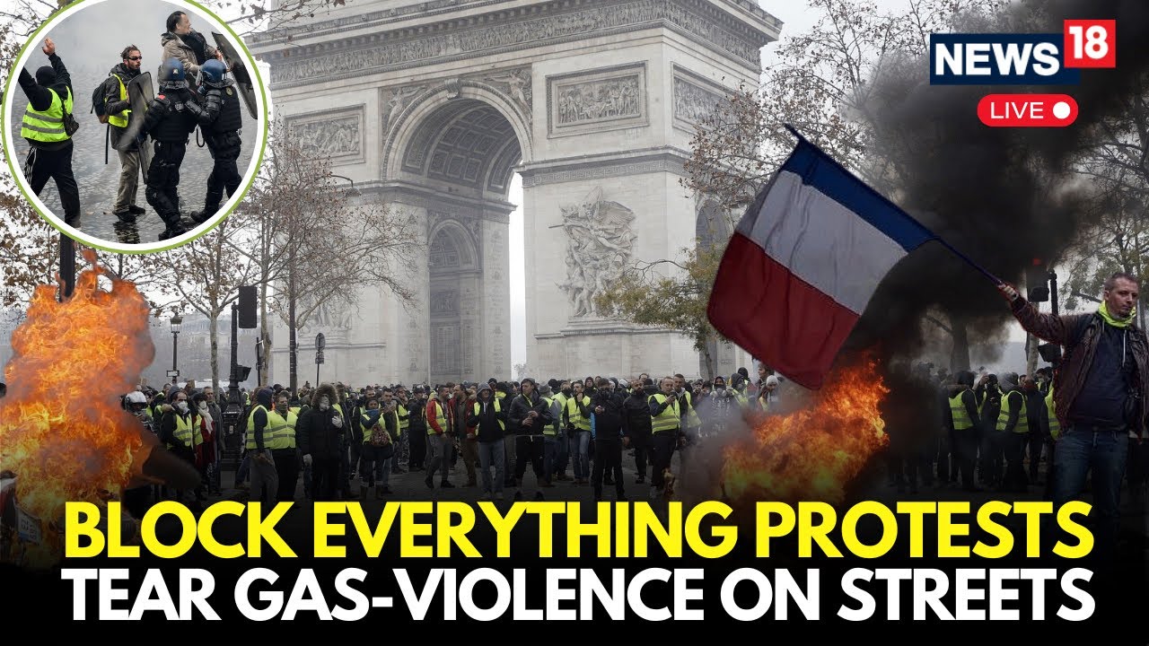 LIVE | Violence Erupts In Paris As France Faces Nationwide 'Block Everything' Shutdown | Macron
