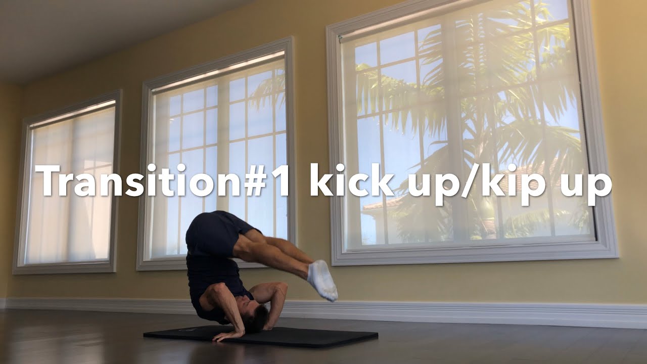 How to handstand 1/2 turn to kip up transition