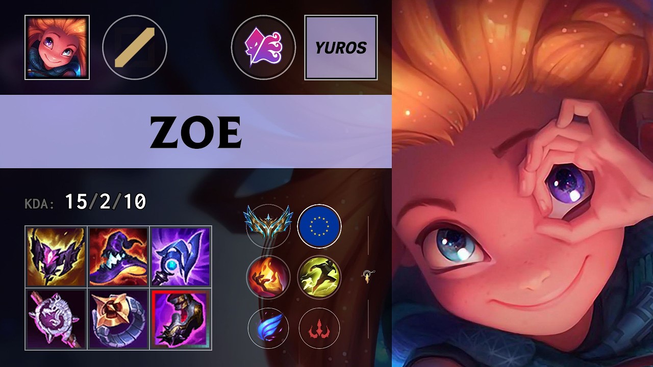 (ZPR Yuros) Zoe Mid vs Yasuo - EUW Challenger Patch 26.11