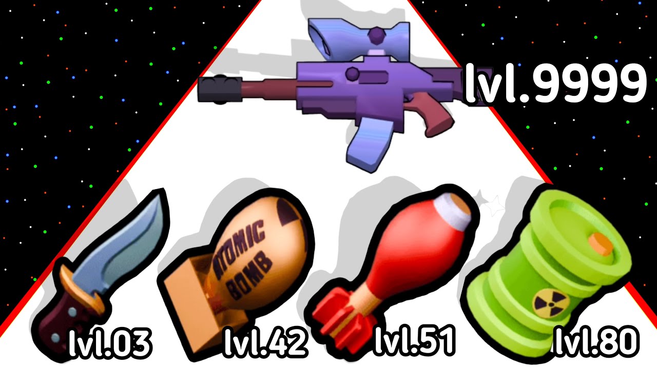 Gun Run Merge & Shoot Level Up Weapon Max Level Gameplay (New Update)