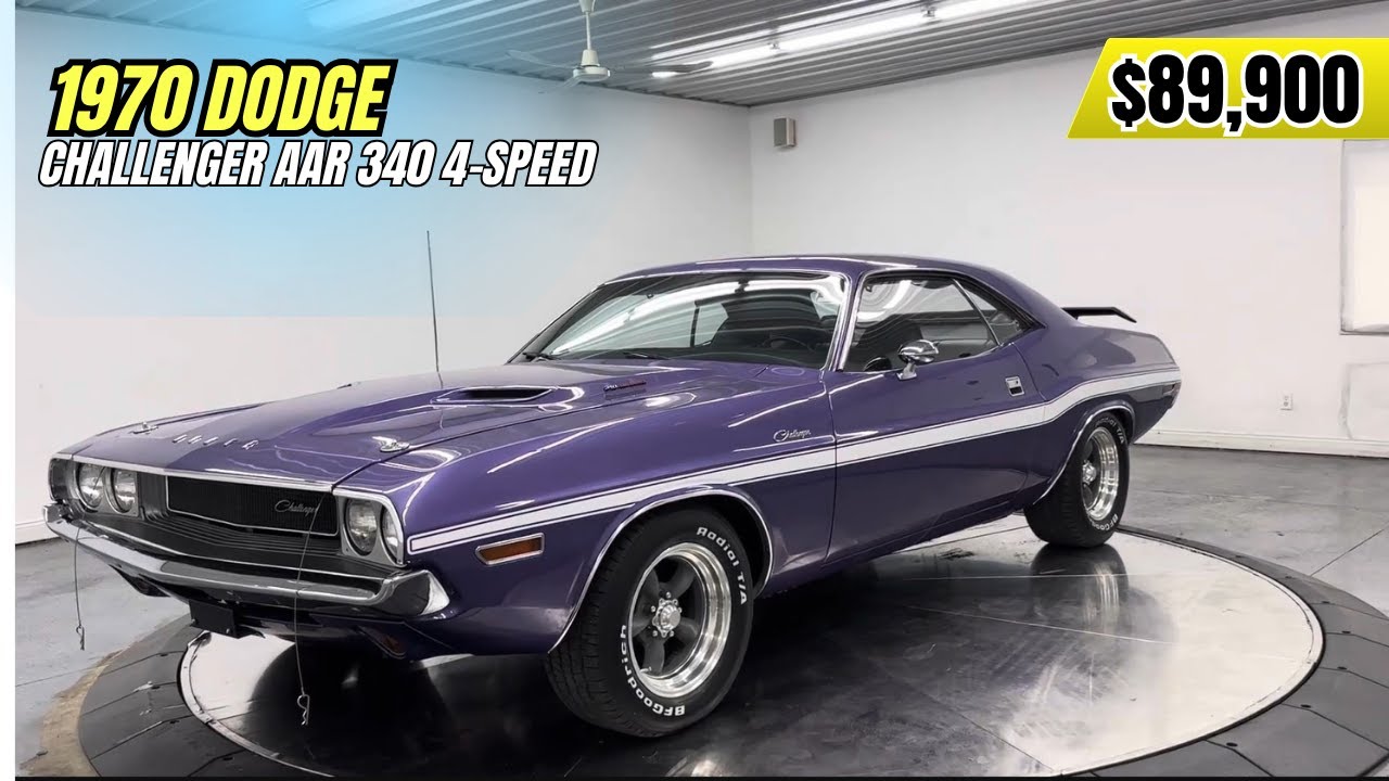1970 Dodge Challenger 340 4-Speed | Plum Crazy Purple Muscle Car | Classic Mopar $89,900