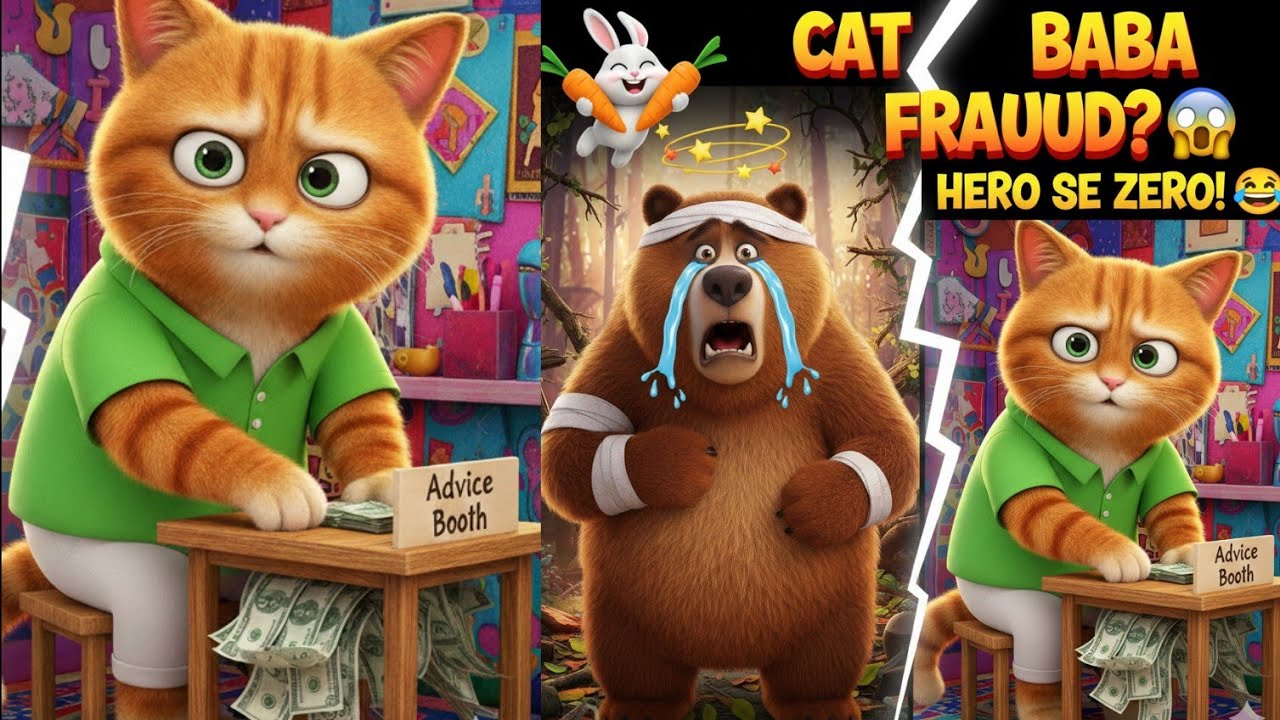 CAT BABA FRAUD?! 😂 | Hero Se Zero Bana Bear!@NAWAcatanimation 