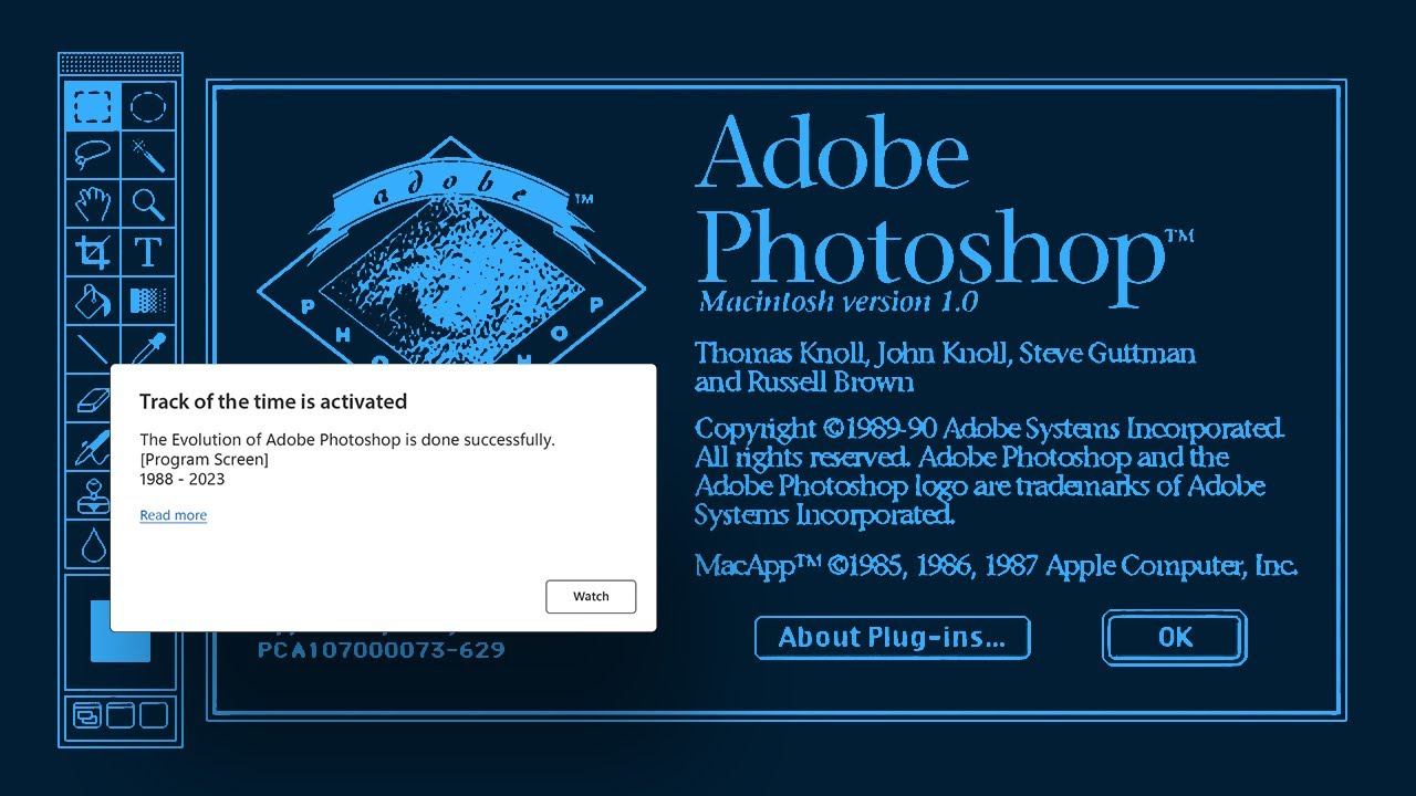 Evolution of Adobe Photoshop [Program Screen]