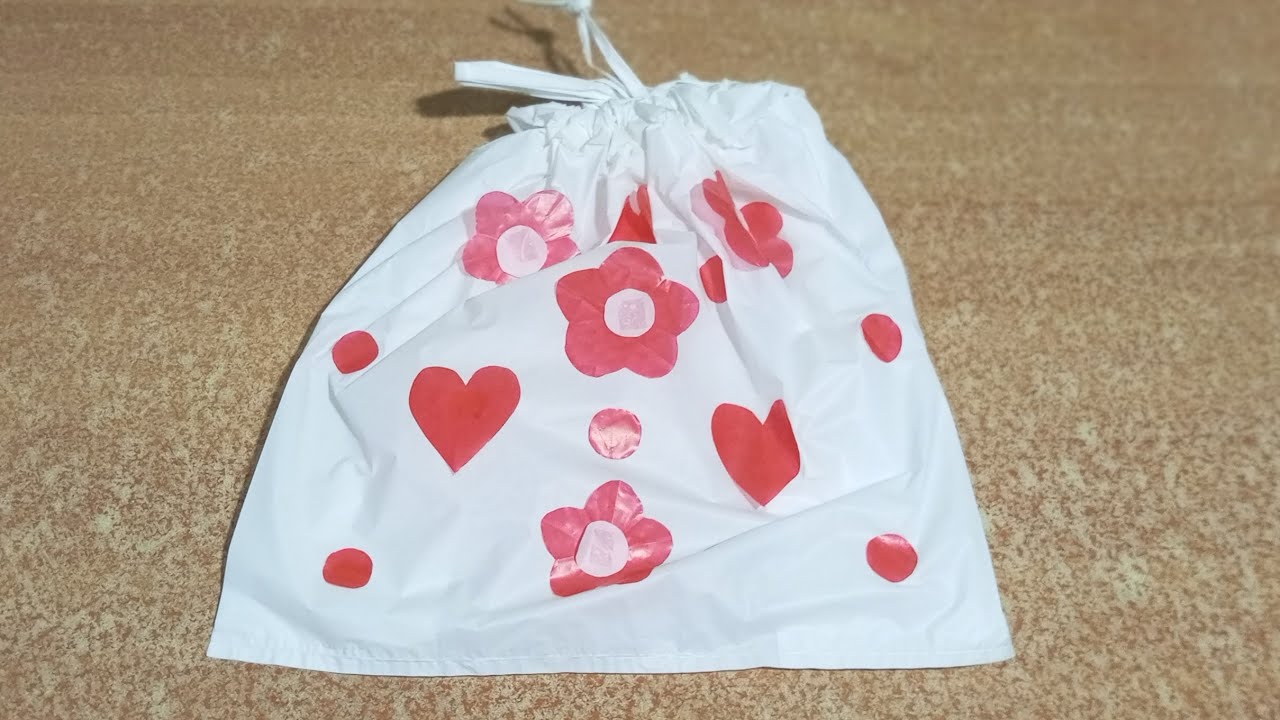 Tas Serut dari plastik kresek || tugas prakarya
