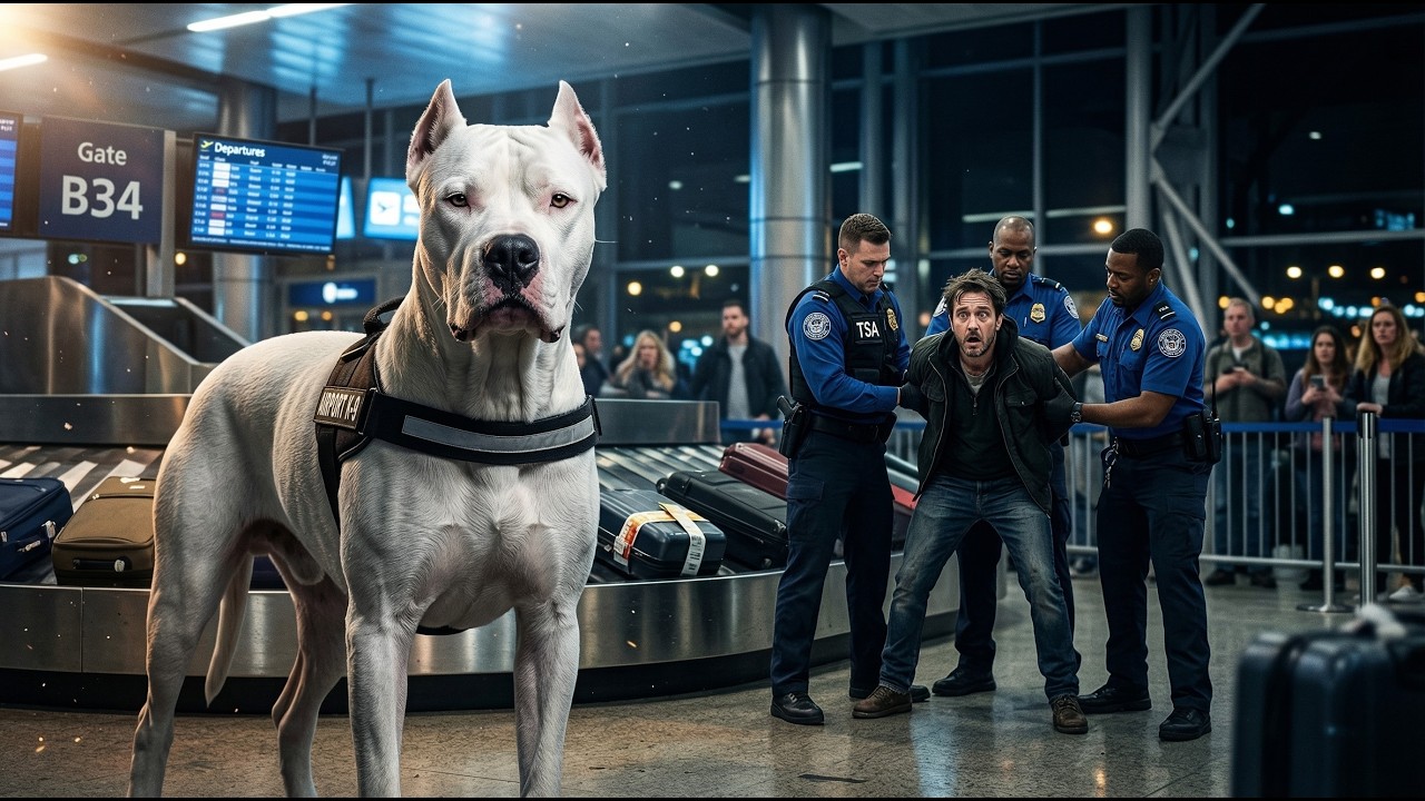 El Dogo Argentino que Fue Abandonado en un Aeropuerto… y Terminó Arrestando a su Propio Dueño
