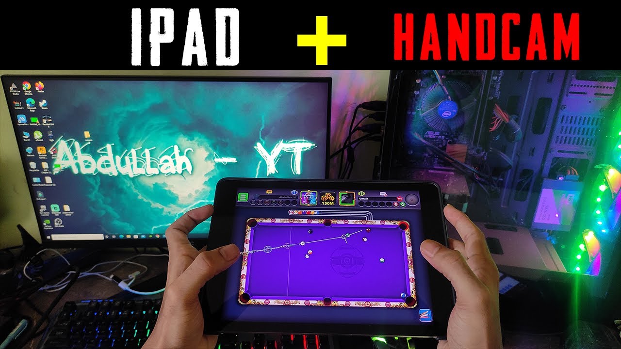 8 BALL POOL iPad + HANDCAM