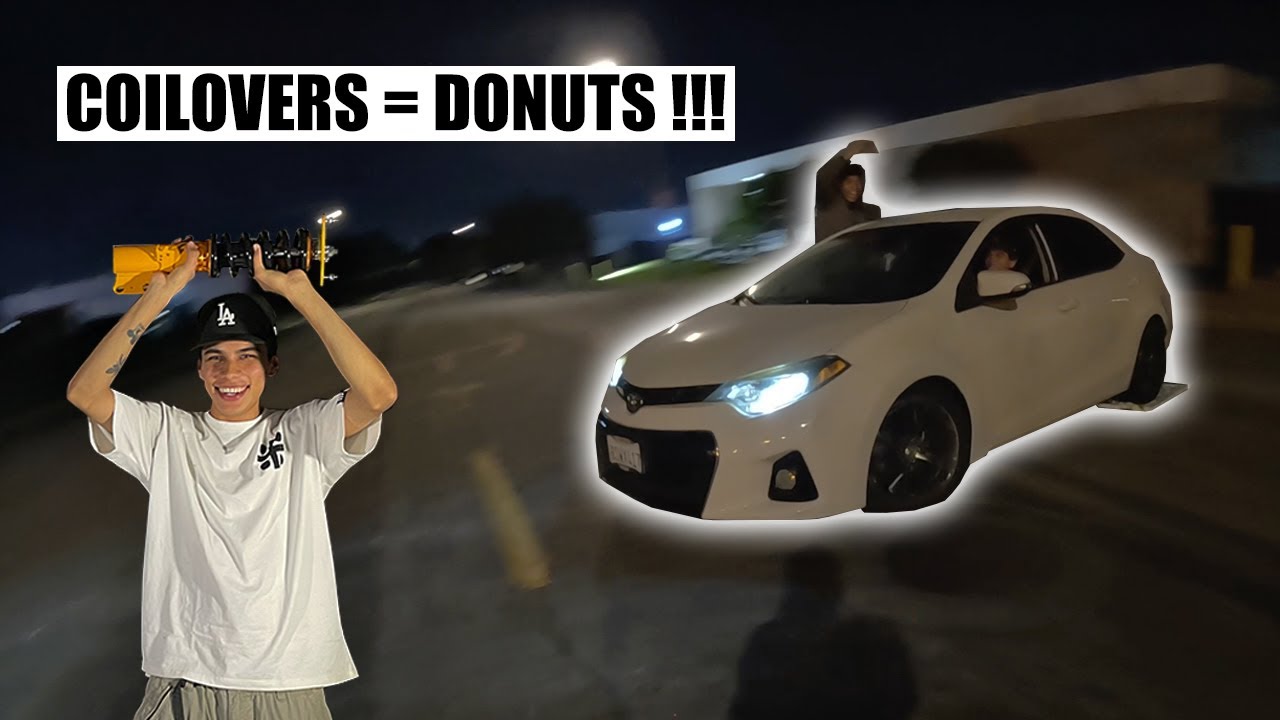 ARE $300 COILOVERS WORTH IT ?!?!? COROLLA DONUTS !