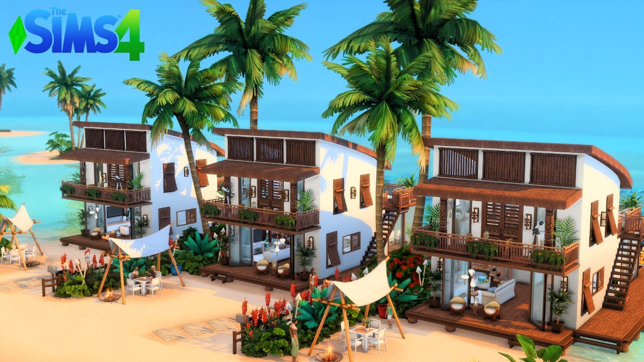 Beach Front Vacation Homes | The Sims 4 | Stop Motion | No CC