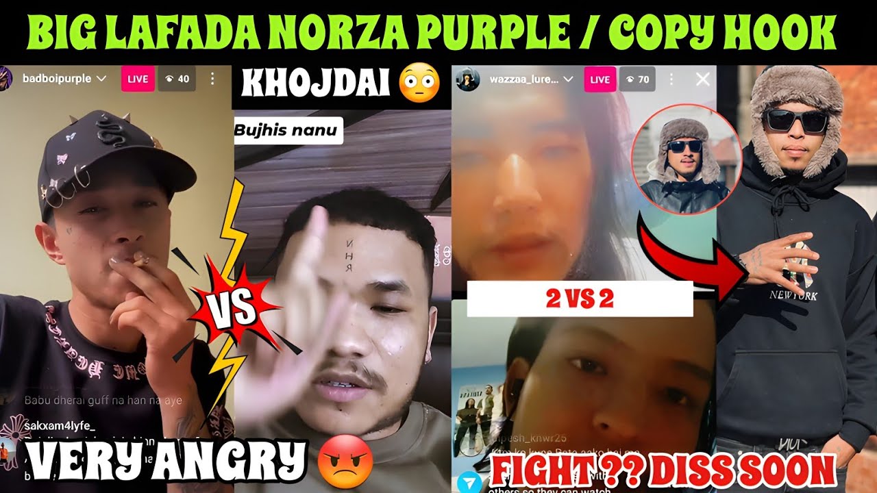 NEPHOP BIG LAFADA 😳 PURPLE VS LIL NORZA | MESHU HOOK COPY ! RZE ABOUT | FIGHT \ UNB DISS REPLY |NEWS