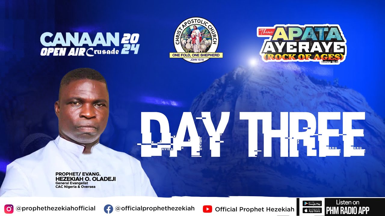 ROCK OF AGES|| PROPHET/EVANG. HEZEKIAH OLADEJI|| EVENING || EDUNABO CRUSADE DAY 3.