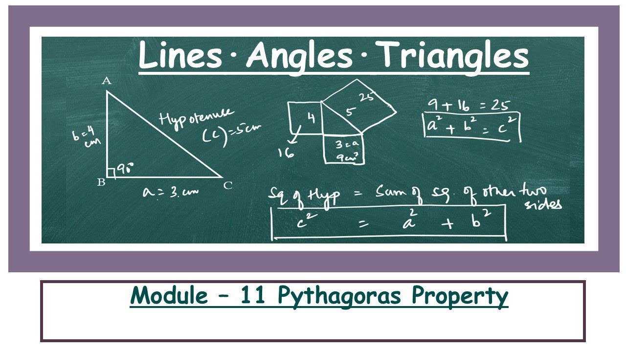 Module 11 - The Pythagoras Property #class7 #class7maths #pythagoras_theorem #pythagoreantheorem
