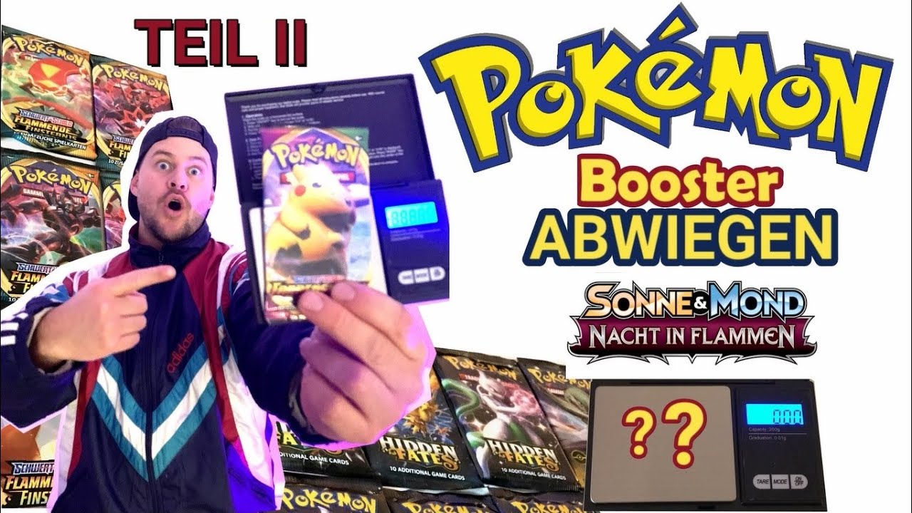 TEIL 2 UNFASSBAR Pokemon Booster Abwiegen möglich ?! Nacht in Flammen Booster Pack Opening Reselling
