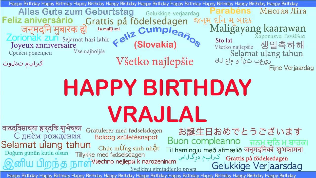 Vrajlal   Languages Idiomas - Happy Birthday
