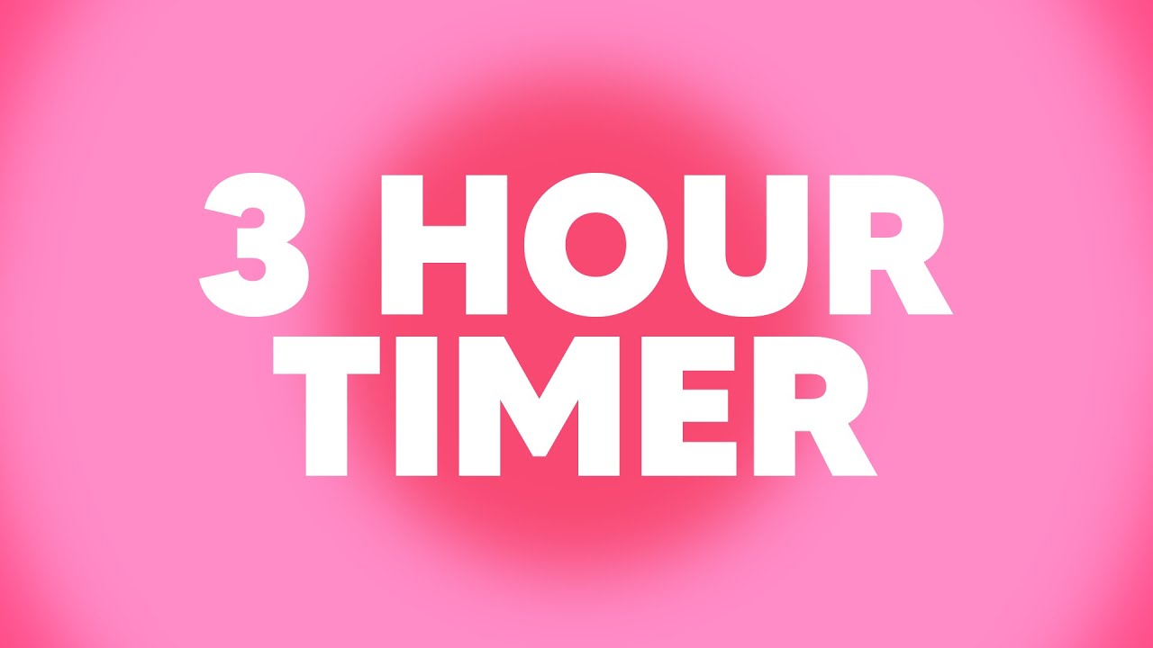 3 Hour Aura Countdown Timer - Deep Focus for Relaxing, Studying and Working (NO BREAKS)