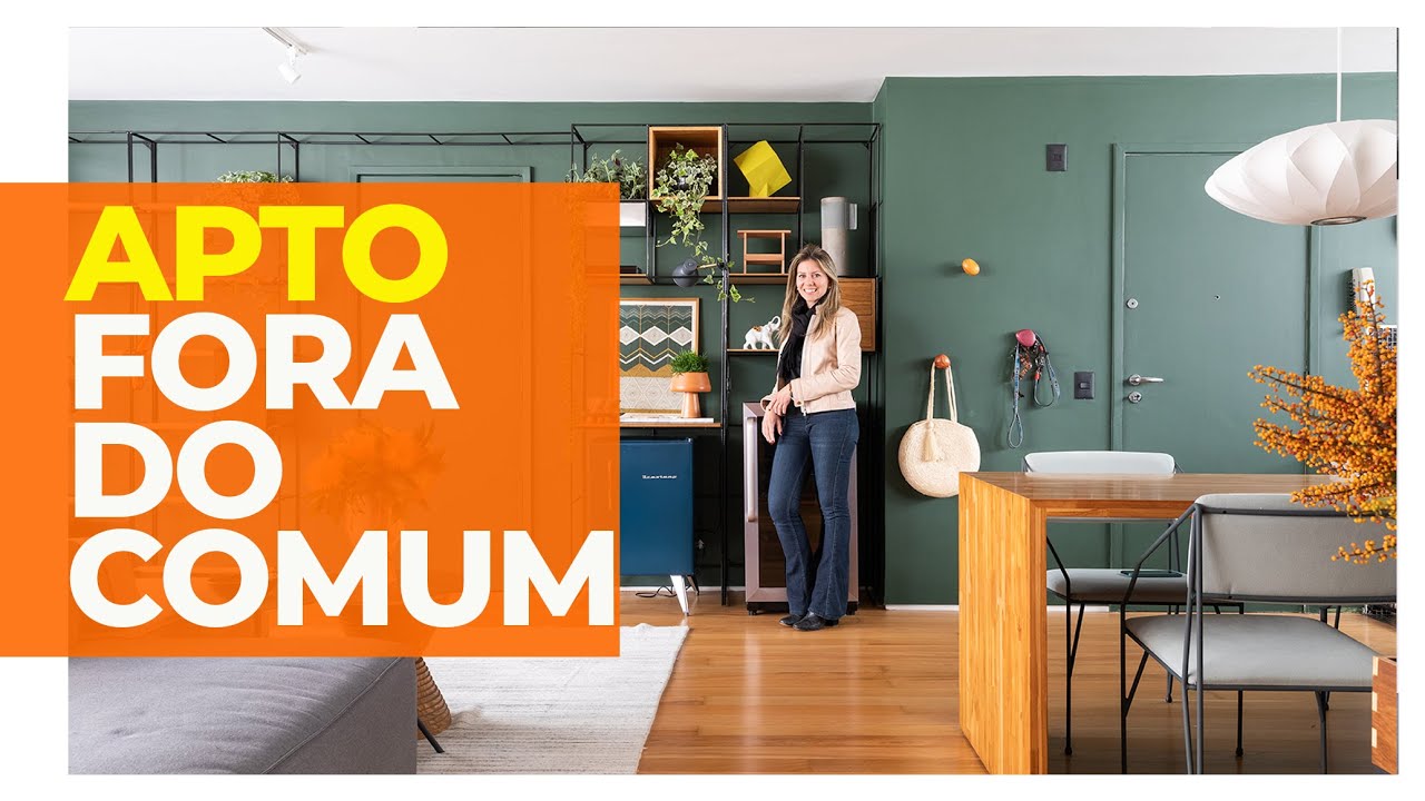 APARTAMENTO BEM DIFERENTE E INCOMUM - CAMA TABLADO, PAREDÃO VERDE E ATÉ ACADEMIA NA SALA
