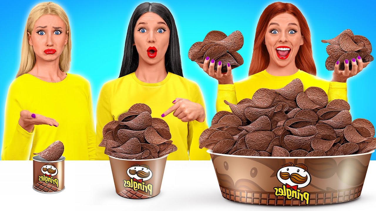 Jätte vs Små Mat Utmaning | Rolig Mat Utmaningar Multi DO Food Challenge