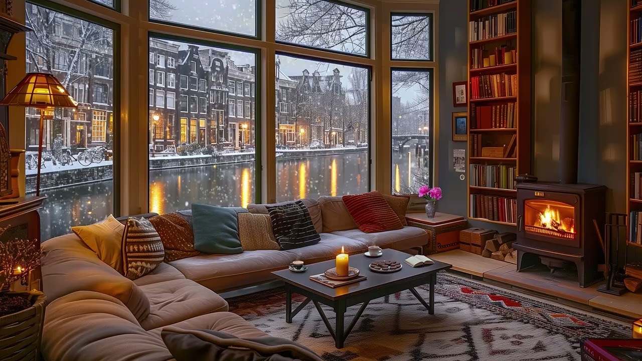 Soothing Music Plus Jazz Piano Firelight Piano 🎹 Calm Nervous System Gently 🎄 3 Hours No Ads