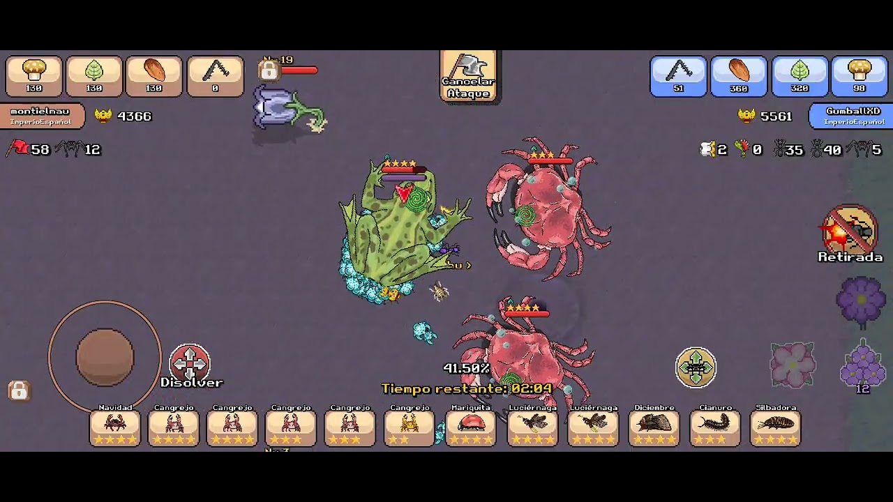 Atacando a mí reina del clan jsjs pocket ants 