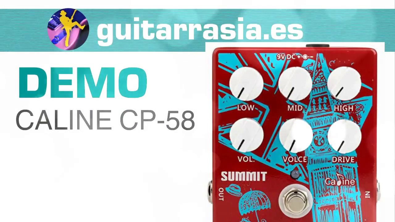 DEMO - Caline CP-58 BRITISH SOUND IN PC + REVERB SPRING  (con guitarra Tokai LS 122) - MARSHALL