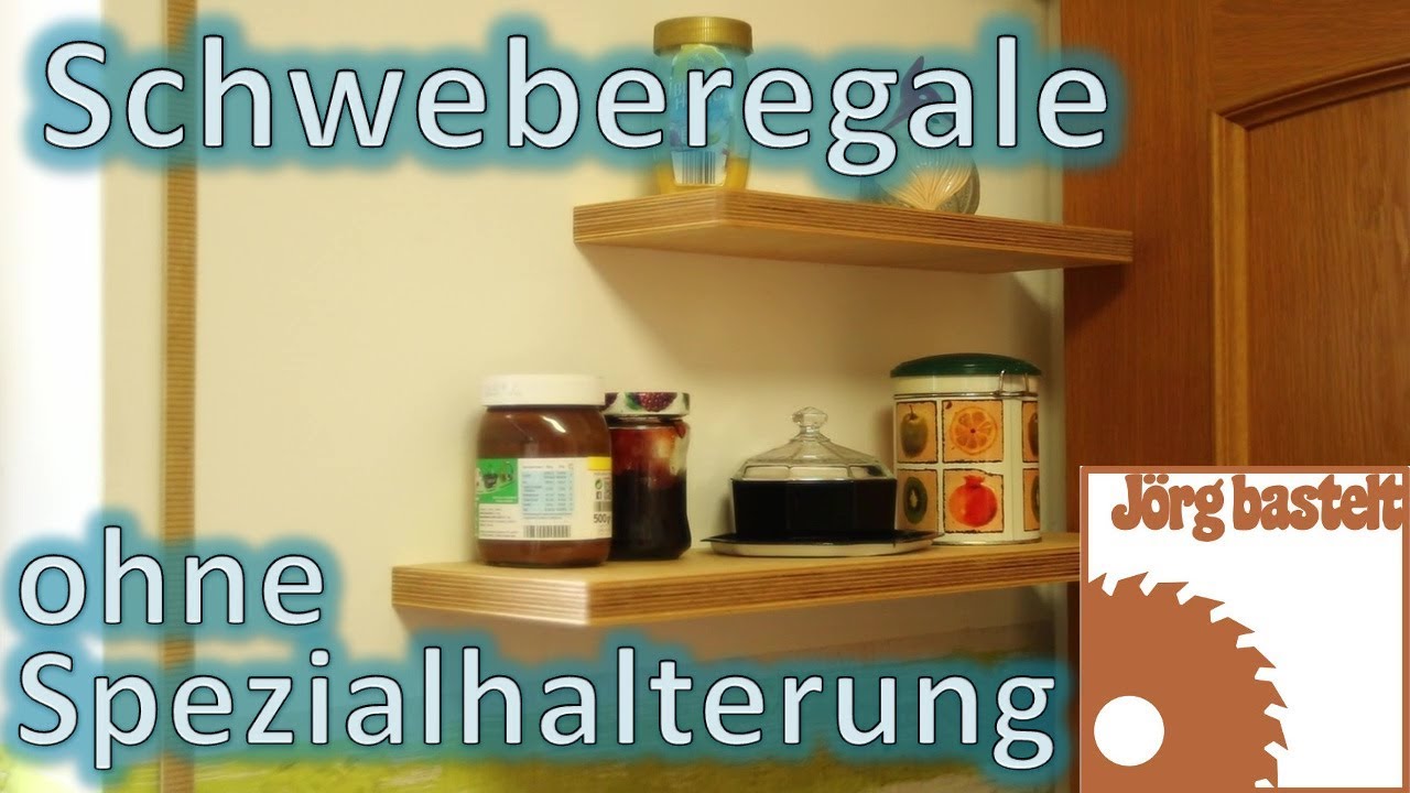 Bau von Schweberegalen  ohne Spezialhalterungen