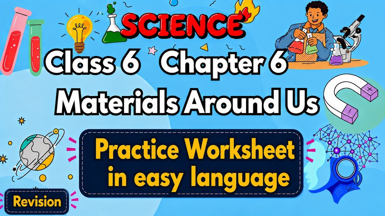 Class 6 Science Chapter 6 | Materials Around Us | Worksheet | Curiosity NCERT 2026 | CBSE