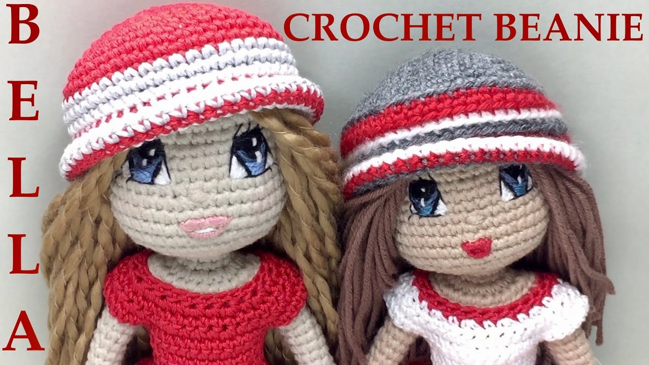 How to Crochet a Beanie for Bella the Crochet Doll (Beginner Friendly)  Easy Magic Circle