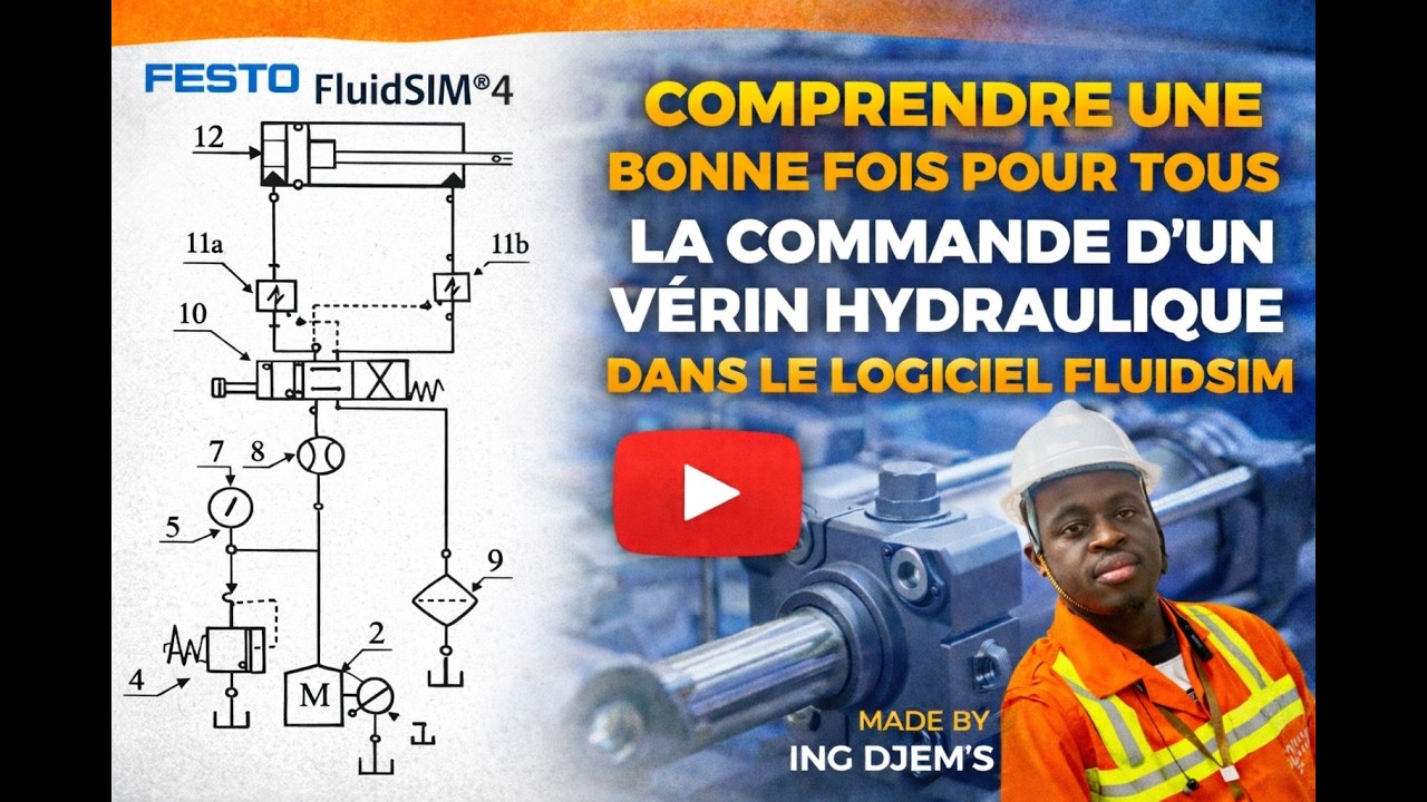 Comprendre une bonne fois pour toutes la commande d’un vérin hydraulique dans FluidSIM