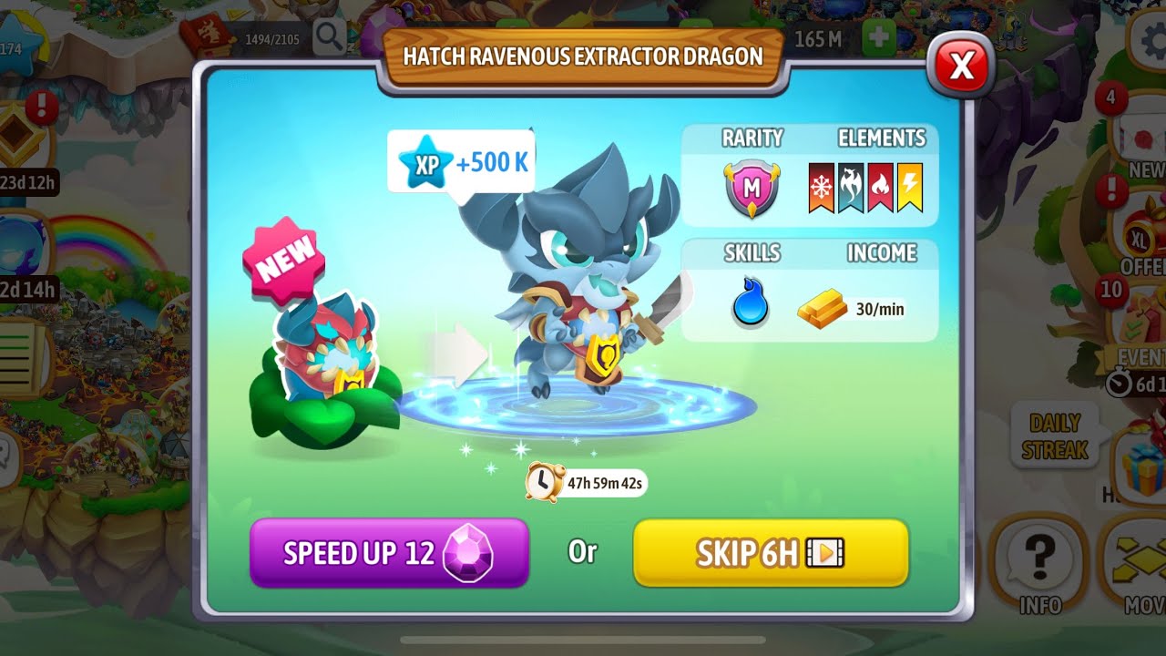 Hatching Ravenous Extractor Dragon in Dragon City #gameplay #gamers #dragoncity