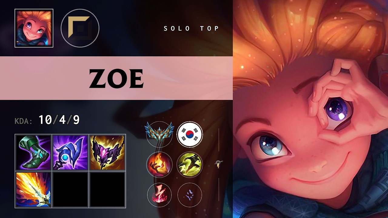 Zoe Top vs Aurora - KR Challenger Patch 26.11