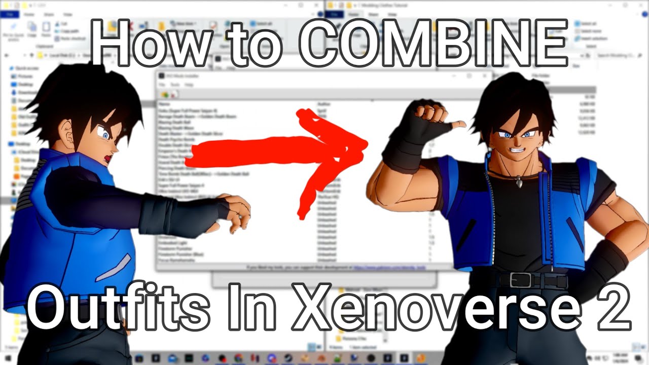How to COMBINE Outfits in Xenoverse 2 mods