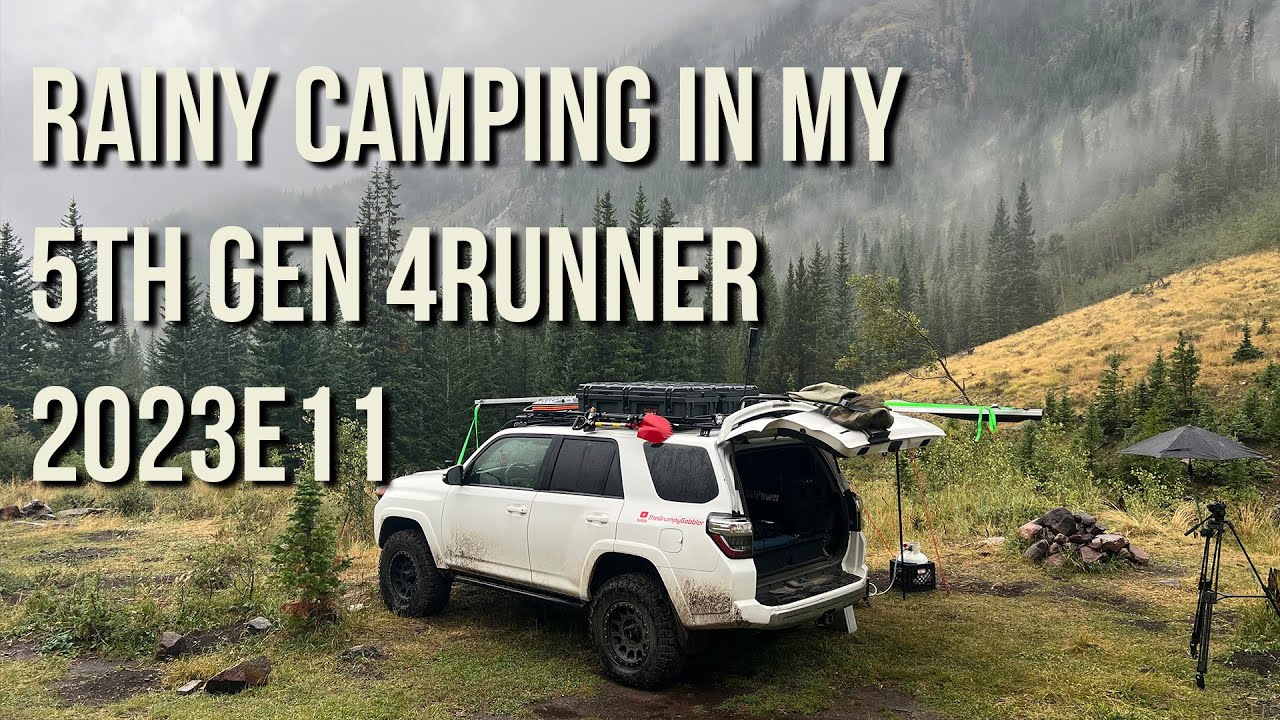 Wet Rainy Colorado Camp in my 4Runner.  2023E11