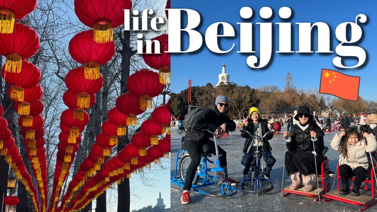 China Vlog 🇨🇳 | Beihai Park Ice Rink + Beijing during Chinese New Year! 🐲🧨🧧