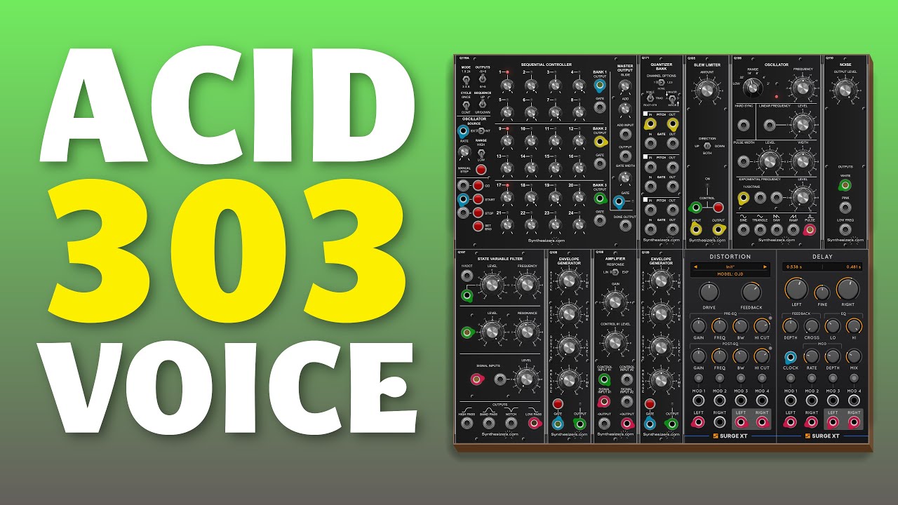 Acid 303 sound with Synthesizers.com