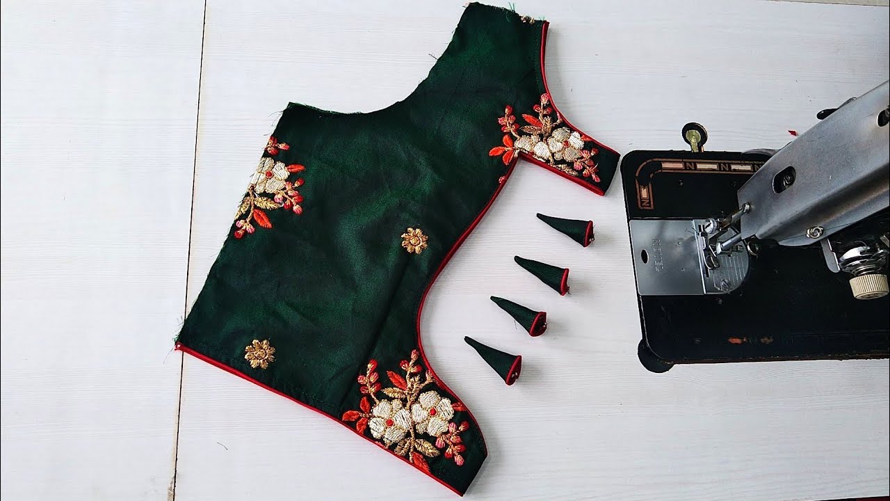 Designer blouse back neck design | very popular blouse design cutting & stitching back neck