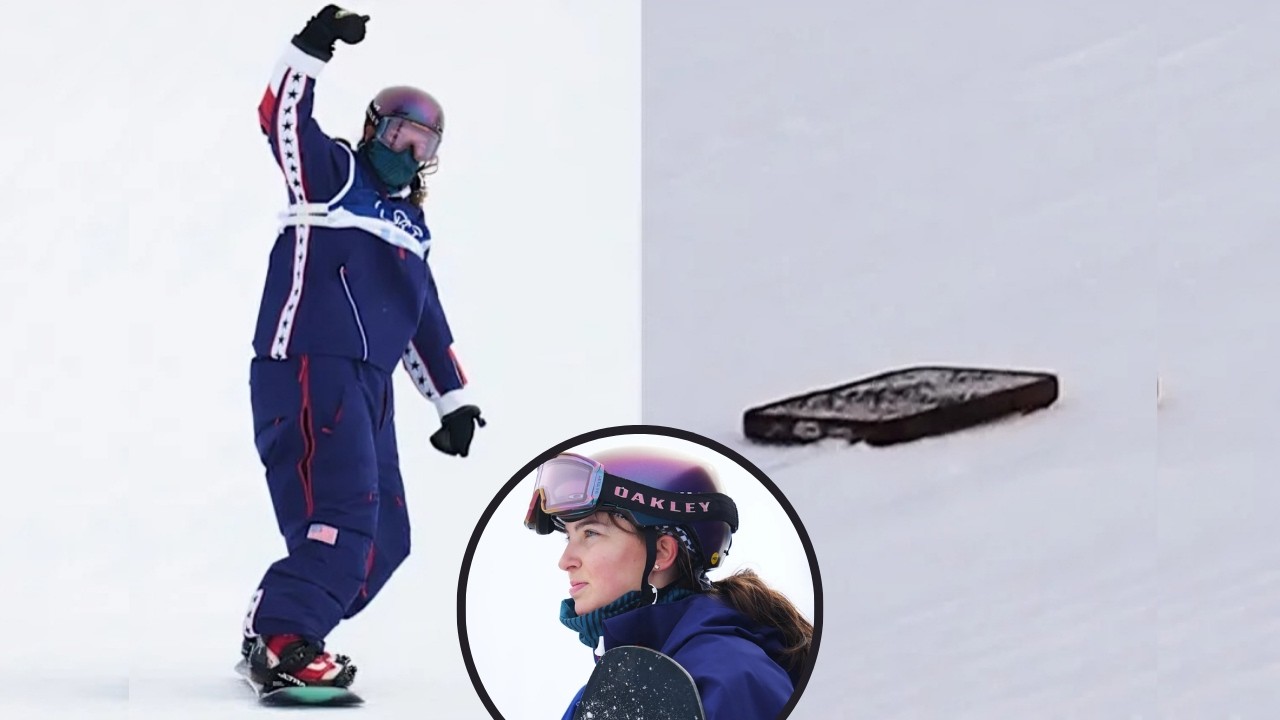 Team USA Snowboarder Jessica Perlmutter Drops Phone Mid Air at Olympics