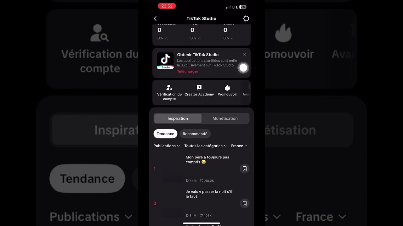 Voici un exemple de comptes TikTok monetisable  