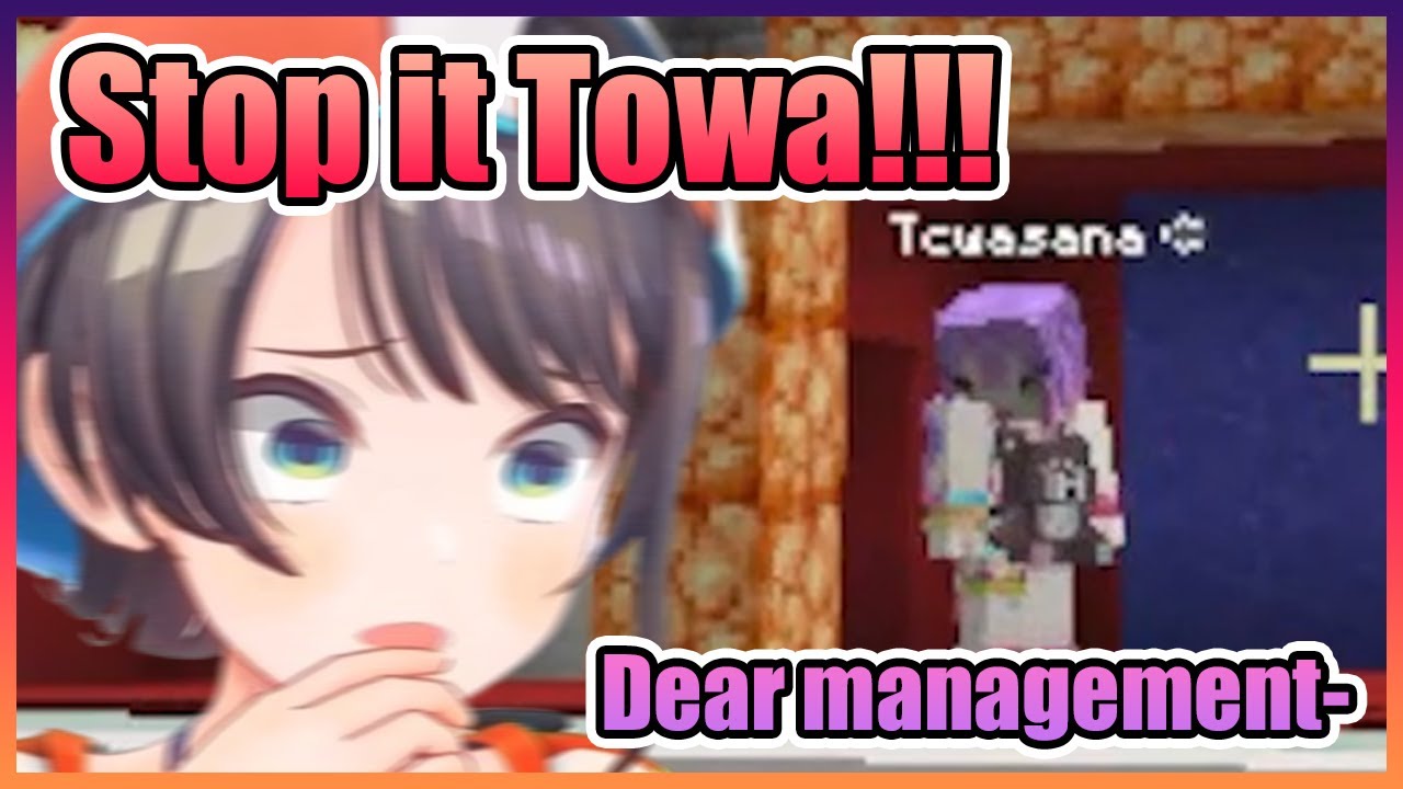 Towa Disguised Her Complaint to Management in a Minecraft Skit and Made Everyone Panic【Hololive】