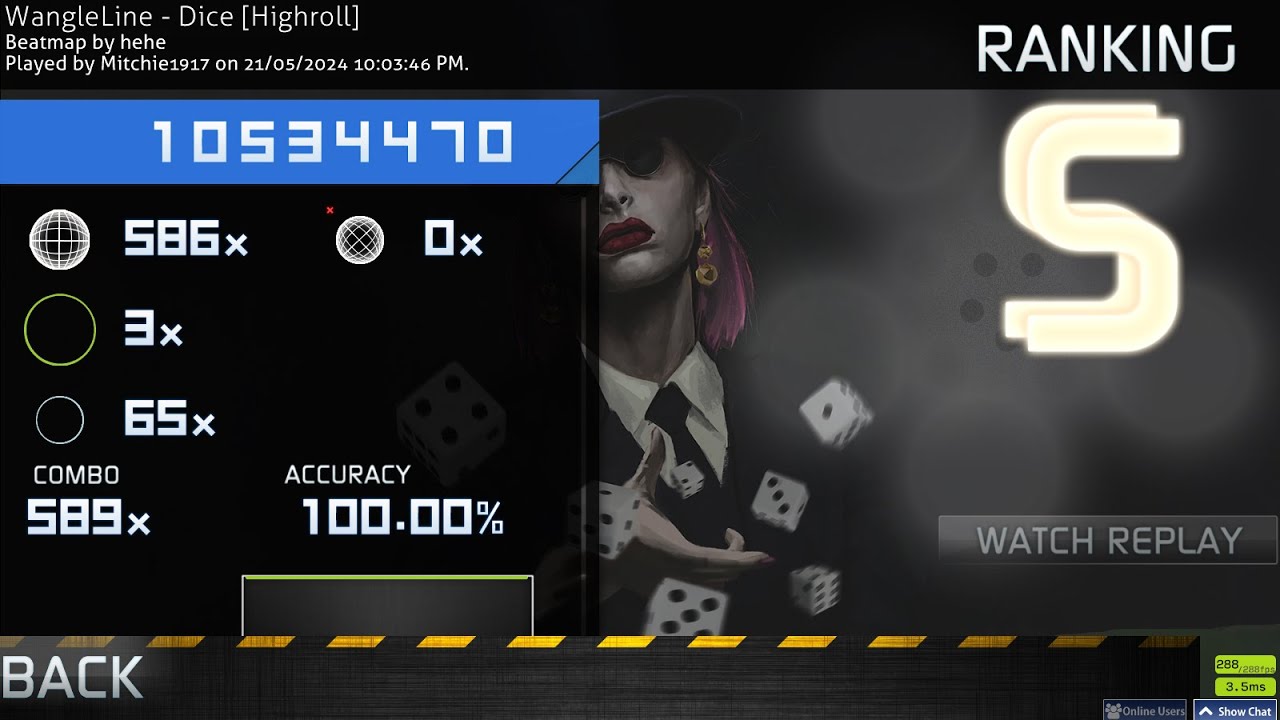 [osu!catch] 6.40★ | WangleLine - Dice [Highroll] | NM | FC 100% 452pp