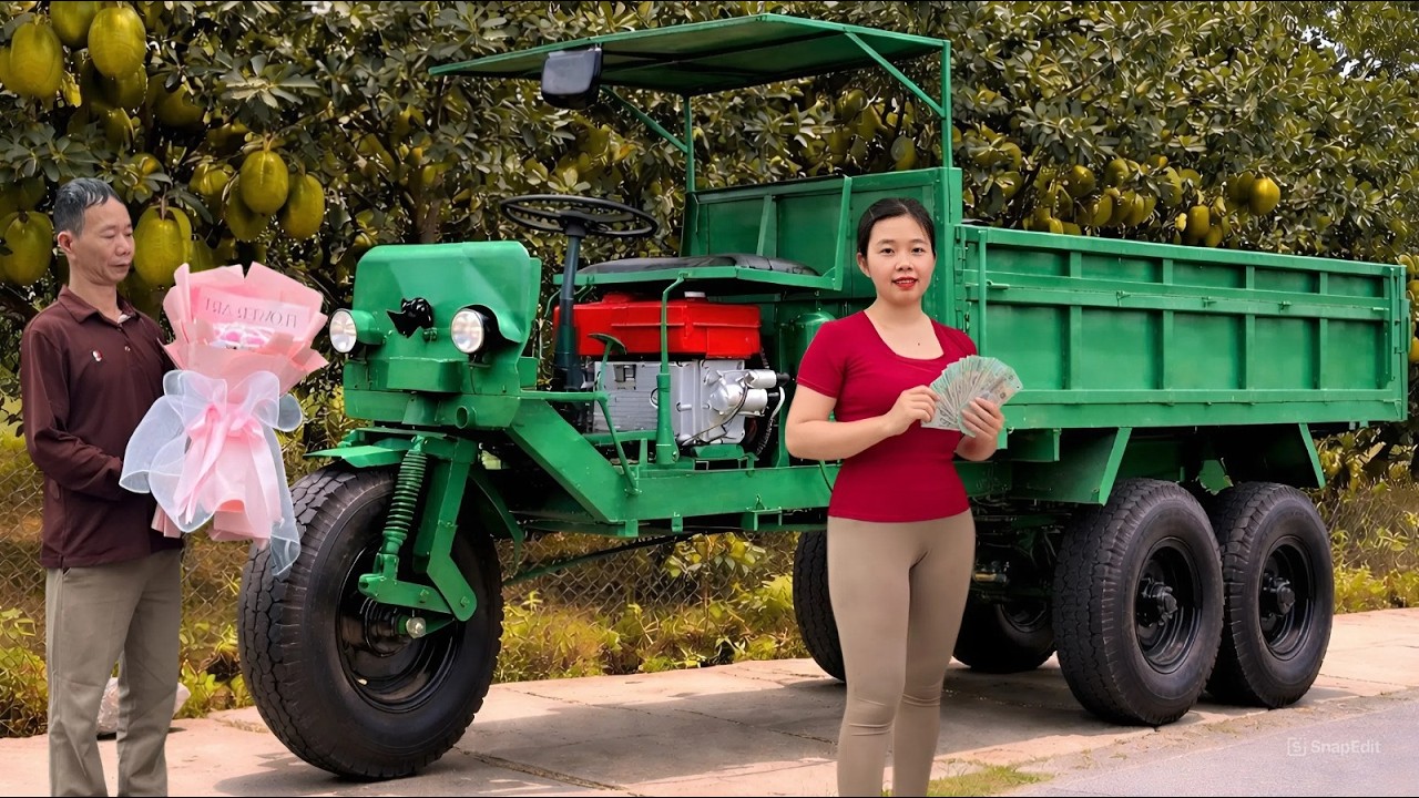 Girl&rsquo;s Challenge: Restoring an Old Man&rsquo;s Abandoned Three-Wheeled Farm Vehicle for a Huge Price.