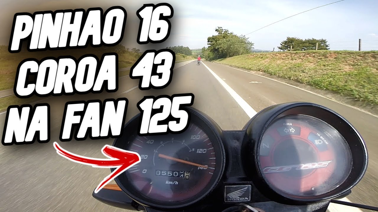 TESTANDO RELAÇÃO 16X43 NA FAN 125