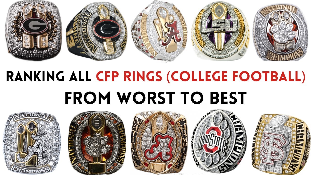 Ranking All COLLEGE FOOTBALL Rings WORST to BEST!