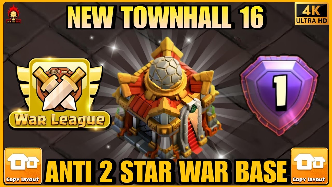 NEW TOP 5 TH16 WAR BASE | TH16 CWL BASE LINK | TH16 LEGEND BASE LINK | TH16 TOURNAMENT BASE