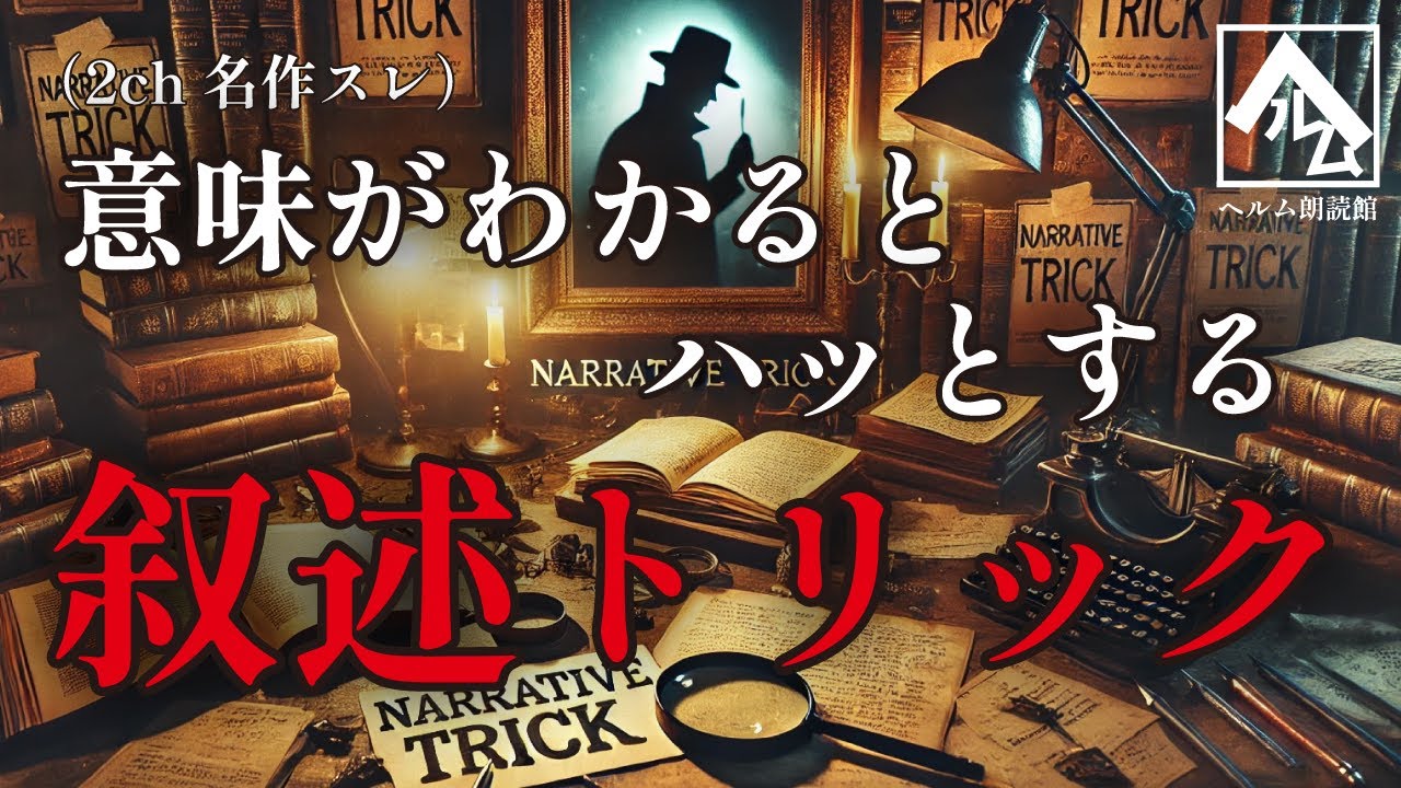 【朗読】意味がわかるとハッとする叙述トリック 【名作スレ】