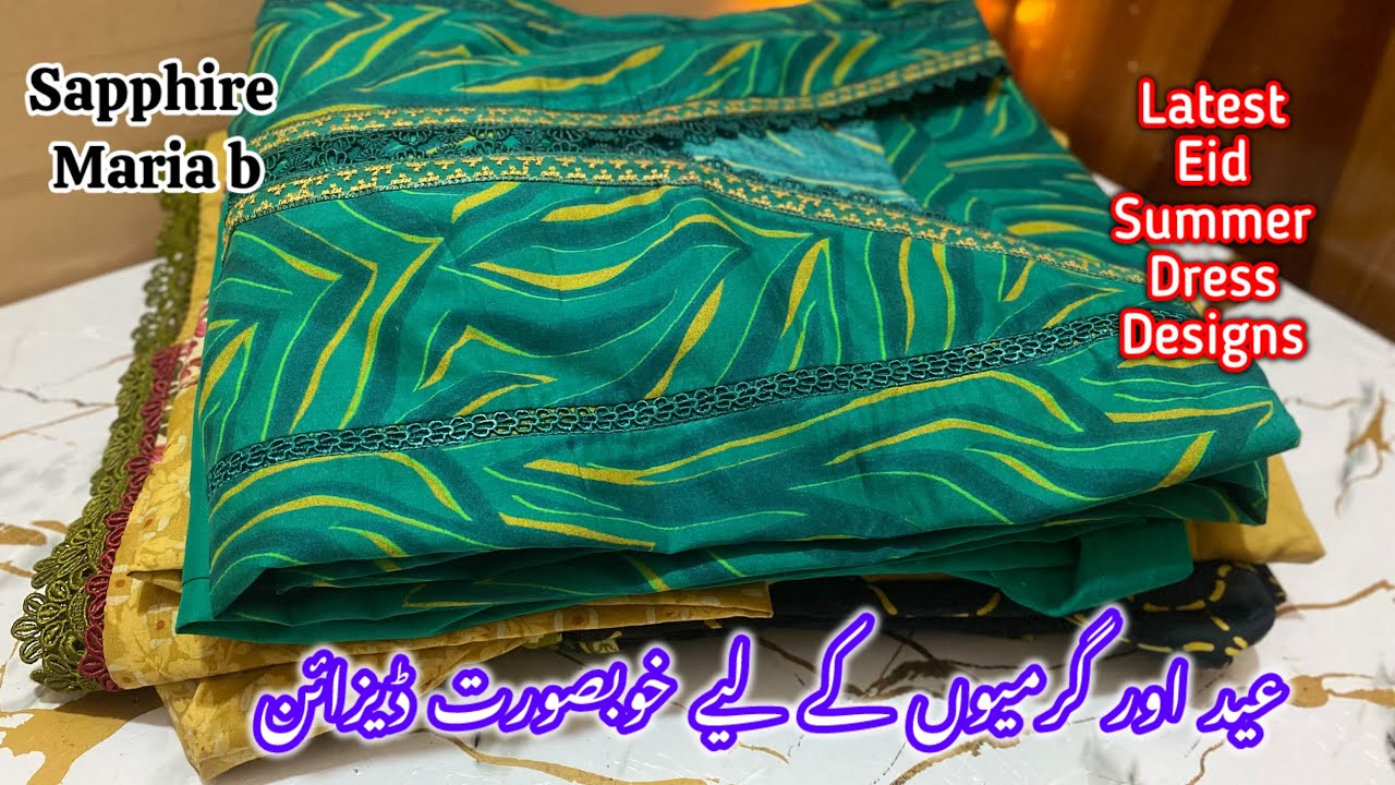 New Lawn  Dress Designing 2025 | Eid ul Azha Lawn Dress Designs | #sapphire #mariab