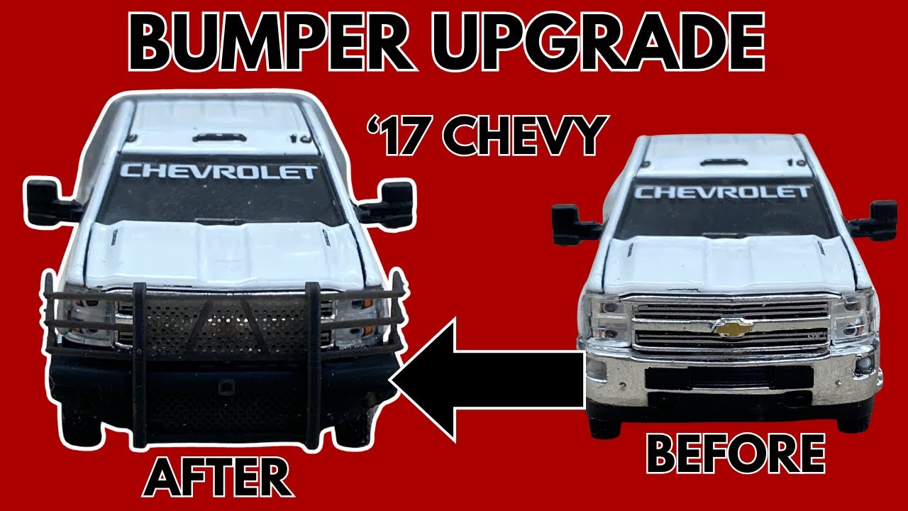 Как установить бампер в западном стиле на модель Chevrolet Dually 2017 года от Greenlight в масшт...