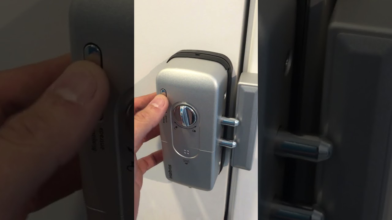 instala&ccedil;&atilde;o da fechadura eletr&ocirc;nica Fr220 biometrica intelbras