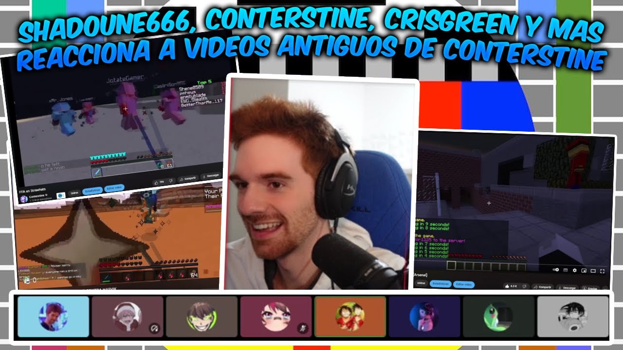 SHADOUNE666, CONTERSTINE, CRISGREEN y MAS reacciona a VIDEOS ANTIGUOS DE CONTERSTINE 😱😄